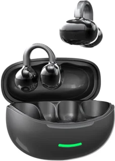Draadloze oordopjes met Oorclip Zwart - Geschikt voor Apple en Android - Bluetooth 5.4 - Draadloze oortje Bluetooth - Sport Oordopjes - Bluetooth Oordopjes - Draadloze Oordopjes - Oortjes Draadloos - In-Ear Oordopjes - Model W18