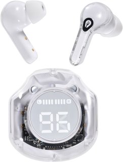 De TUNIQ Wireless Earplugs Draadloos Oordopje - Wit - Bluetooth - Compacte Oplaadcase in één oogopslag