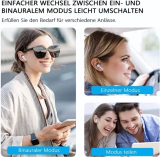 Manike USAMS XD19 Bluetooth Koptelefoon – Hi-Res Audio - Dual Mic ENC - Bluetooth 5.3 - 50u Speeltijd - Touchbediening - IPX5 - USB-C - Draadloze oortjes - Oortjes draadloos - Geschikt voor Smartphone & Laptop - Wit - iOS & Android