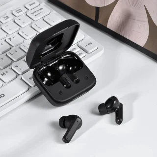 TUNIQ Wireless Earplugs - Draadloos oordopje - Oplaadcase - Zwart
