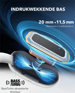 Soundcore AeroFit 2 Hoofdtelefoons Draadloos Open-ear Gesprekken/Muziek/Sport/Elke dag Bluetooth Wit