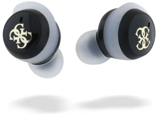 Guess Bluetooth-Hoofdtelefoon Voor Iphone 11 12 13 14 Zwart Iriserend Logo Tws