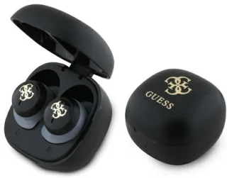 Guess Bluetooth-Hoofdtelefoon Voor Iphone 11 12 13 14 Zwart Iriserend Logo Tws