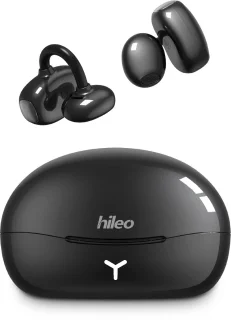 hileo hi85 - Draadloze Oordopjes met Oplaadcase – Zwart - Ear clip Air Conduction - Sport - Open-Ear - Bluetooth V6.0 – Draadloze oortjes – Geschikt voor IOS/Android - HD audio