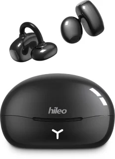 hileo hi85 - Draadloze Oordopjes met Oplaadcase – Zwart - Ear clip Air Conduction - Sport - Open-Ear - Bluetooth V6.0 – Draadloze oortjes – Geschikt voor IOS/Android - HD audio