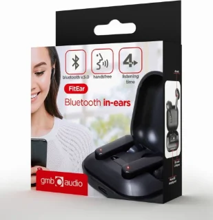 Gembird FitEar-X300B Bluetooth In-Ears - Bluetooth oordopjes - Zwart