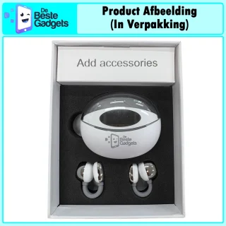 Draadloze oordopjes met Oorclip Wit - Geschikt voor Apple en Android - Bluetooth 5.3 - Draadloze oortje Bluetooth - Sport Oordopjes - Bluetooth Oordopjes - Draadloze Oordopjes - Oortjes Draadloos - In-Ear Oordopjes