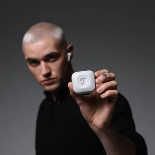 Teufel AIRY TWS PRO - True-Wireless in-ear Bluetooth-hoofdtelefoon met actieve ruisonderdrukking, transparantiemodus, draadloos opladen, IPX4 waterbestendig - Silver White