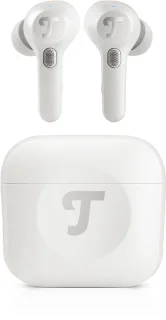 Teufel AIRY TWS PRO - True-Wireless in-ear Bluetooth-hoofdtelefoon met actieve ruisonderdrukking, transparantiemodus, draadloos opladen, IPX4 waterbestendig - Silver White