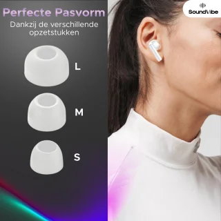 SoundVibe® - Earbuds Draadloos Met Noice Cancelling - Wit - Bluetooth Oordopjes - Noice Cancelling Hoofdtelefoon - Draadloze Oordopjes - Oortjes Draadloos
