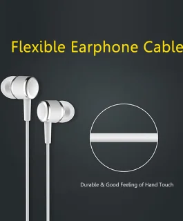 2x Bedrade In Ear Oordopjes met Microfoon 3,5mm Wit