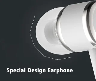 2x Bedrade In Ear Oordopjes met Microfoon 3,5mm Wit