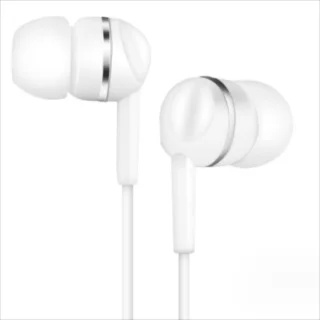 2x In Ear Bedrade Oordopjes Wit 3,5mm Jack