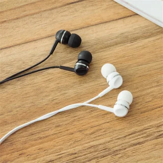 2x In Ear Bedrade Oordopjes Wit 3,5mm Jack