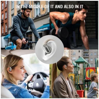 4smarts SkyBuds AI Open-Ear Bluetooth Headset Beige