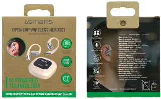 4smarts SkyBuds AI Open-Ear Bluetooth Headset Beige