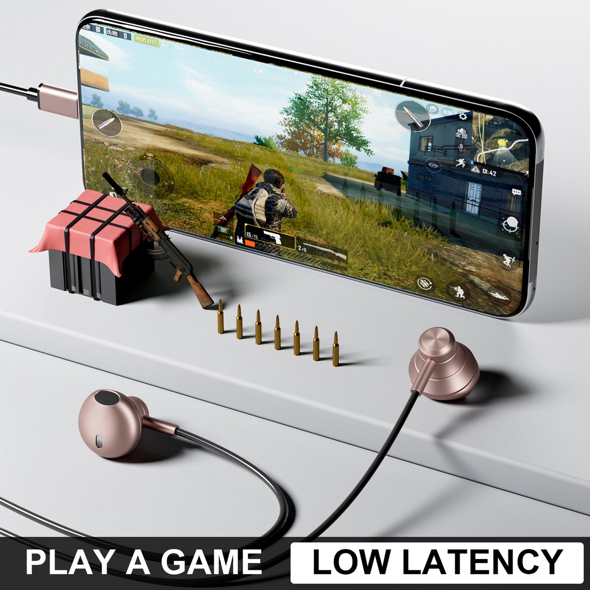 711 Bedrade USB-C Oordopjes Zwart