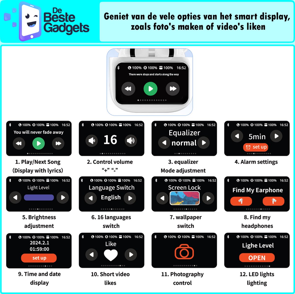 A11 Pro draadloze sport oordopjes Bluetooth 5.3