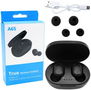 A6S Draadloze Bluetooth 5.1 Oordopjes Zwart