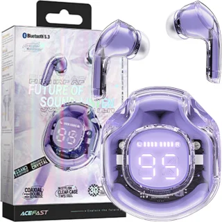 Acefast T8 TWS Bluetooth hoofdtelefoon paars
