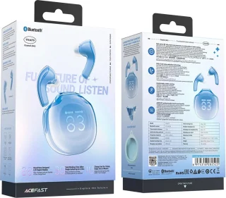 Acefast T9 Bluetooth 5.3 Draadloze In-Ear Hoofdtelefoon Blauw