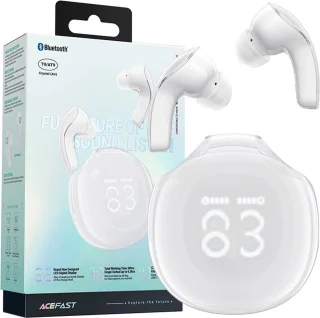 Acefast T9 Bluetooth 5.3 draadloze in-ear hoofdtelefoon wit
