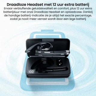 AdroitGoods Draadloze Bluetooth Hoofdtelefoon Met Oplaadcase