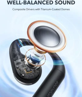 Anker SoundCore AeroFit Open-Ear Bluetooth Oordopjes Zwart
