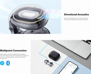 Anker Soundcore C30i Open-Ear Oordopjes Zwart