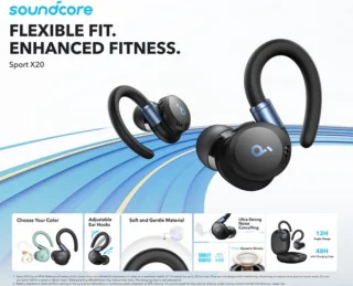 Anker SoundCore Sport X20 Draadloze Oordopjes Groen