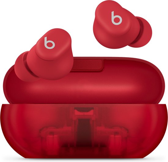 Apple Beats Solo Buds Draadloze Oordopjes Transparant Rood