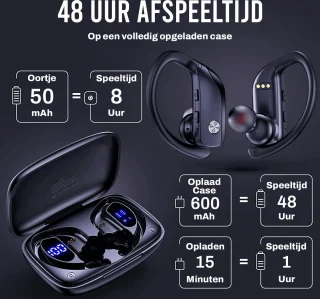 ARRK FIT Draadloze Bluetooth Oordopjes met Oplaadcase
