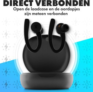 Audrax Sport Volledig Draadloze Sport Oordopjes Zwart