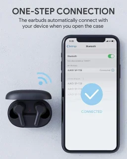 Aukey Draadloze In-ear Oordopjes Zwart