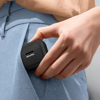AWEI T1 Pro Bluetooth 5.3 hoofdtelefoon met dockingstation zwart
