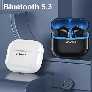 AWEI T1 Pro Bluetooth 5.3 hoofdtelefoon met dockingstation zwart