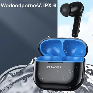 AWEI T1 Pro Bluetooth 5.3 hoofdtelefoon met dockingstation zwart