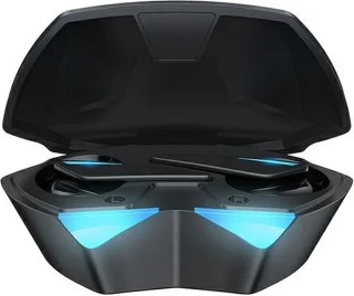 AWEI T23 TWS Bluetooth 5.0 hoofdtelefoon met gaming docking station zwart