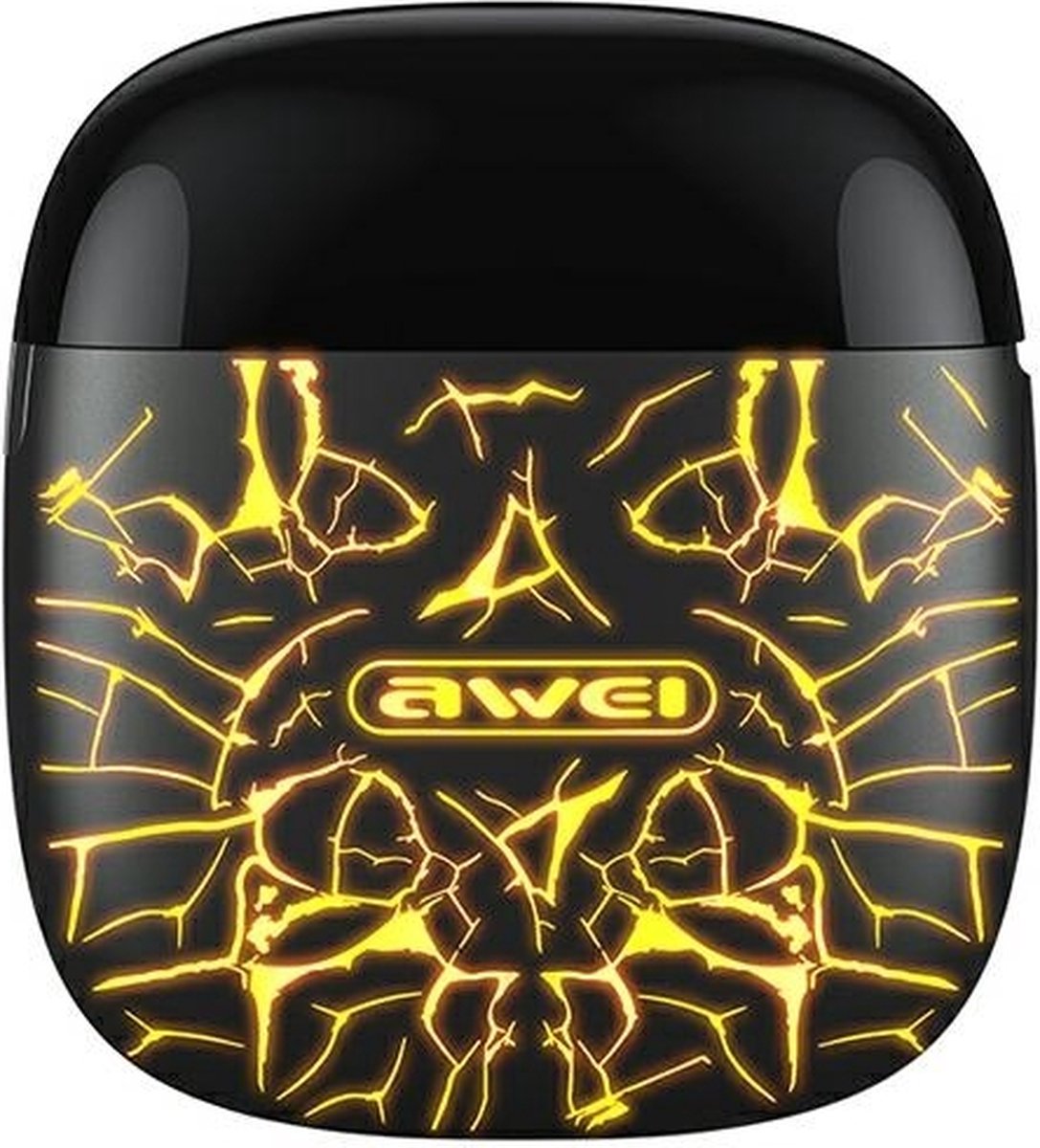 AWEI T28 Pro Bluetooth 5.0 TWS hoofdtelefoon zwart met dockingstation