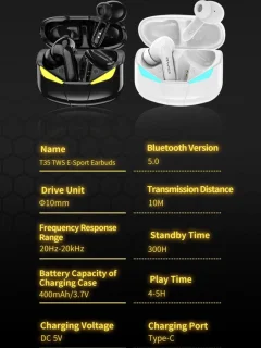 Awei T35 True Wireless Gaming Oordopjes Zwart