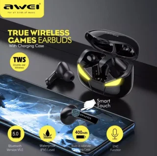 Awei T35 True Wireless Gaming Oordopjes Zwart