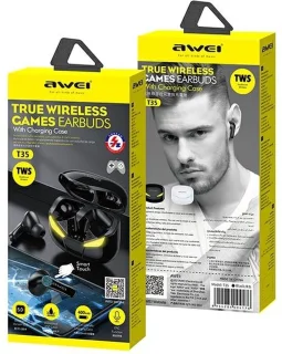 Awei T35 True Wireless Gaming Oordopjes Zwart