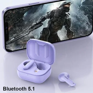 Awei T36 TWS Bluetooth 5.1 Hoofdtelefoon Paars Dockingstation