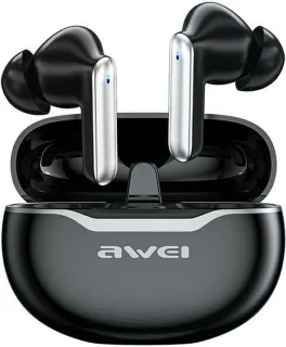 AWEI T50 Bluetooth 5.3 TWS hoofdtelefoon met dockingstation zwart