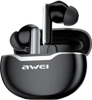 AWEI T50 Bluetooth 5.3 TWS hoofdtelefoon met dockingstation zwart