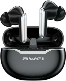 AWEI T50 Bluetooth 5.3 TWS hoofdtelefoon met dockingstation zwart