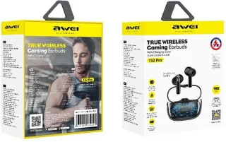 AWEI T52 Pro2 Bluetooth 5.3 TWS hoofdtelefoon met dockingstation zwart