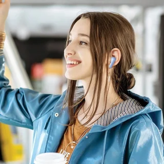 AWEI T85 Bluetooth 5.3 TWS hoofdtelefoon met dockingstation zwart