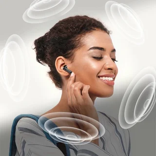 AWEI TP97 Bluetooth 5.4 TWS hoofdtelefoon zwart met dockingstation