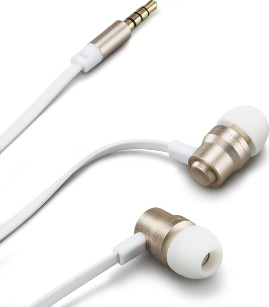 Azuri stereo hoofdtelefoon handenvrij 3.5 mm goud